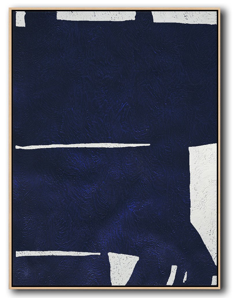 Navy and White Painting #NV25B